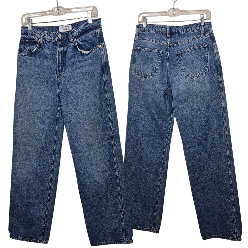 Reformation Blue Jeans VAL 90's Mid Rise Straight Women's 27
